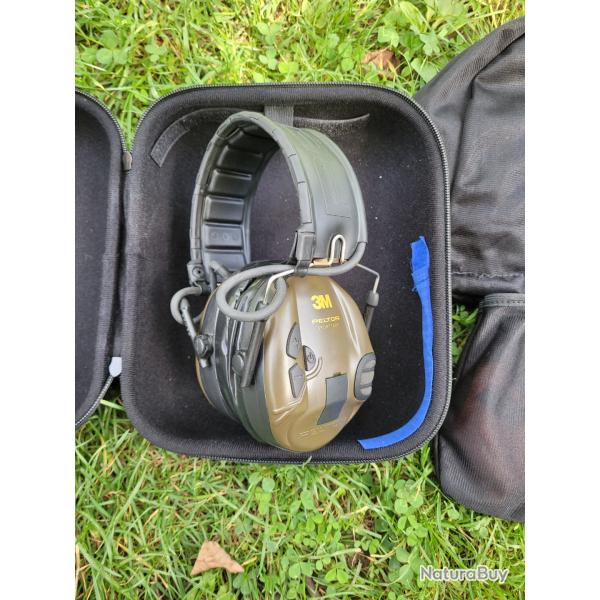 Casque 3M Peltor SportTac - coussinets silicone et mallette de transport