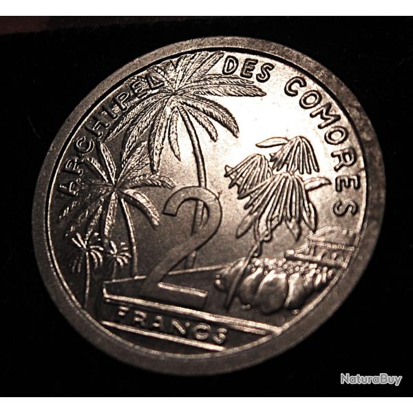 Iles Comores , piece de 2 francs de 1964  superbe (rare en l'�tat)