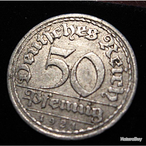 Allemagne , piece de 50 pfenning 1921 deutch reich