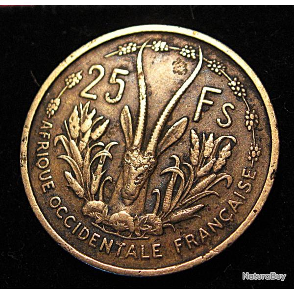 Afrique occidentale , piece de 25 francs de 1956 TTB (republique fran�aise)