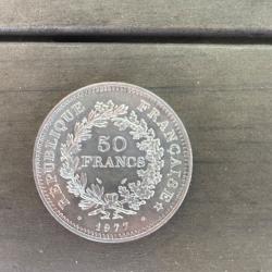 Pi&egrave;ce 50 franc hercule 1977