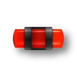 GUIDON FLUO ROUGE AJOURE M2.6 D4 L11