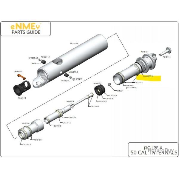 Grand Joint noir arriere Culasse - Gog Enmey Cal50 Cal68