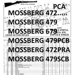 2 feuilles &eacute;clat&eacute; + pieces MOSSBERG 472 MOSSBERG 479 (envoi par mail) - VENDU PAR JEPERCUTE (m2808)