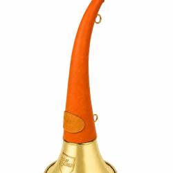 ELLESS - 165 - Trompe Ronde Cintr&eacute;e Pavillon 40 cm polie "DIANE 40 LUXE Orange" - Embout Moyen