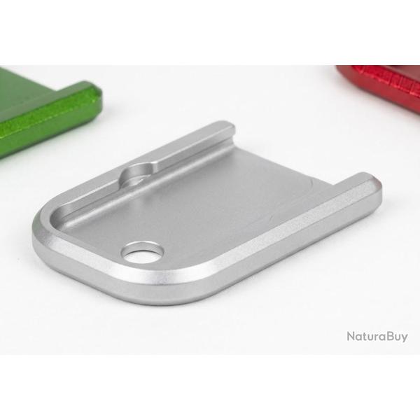 OP ACC - TALON DE CHARGEUR ALUMINIUM TONI SYSTEM POUR GLOCK - ARGENT