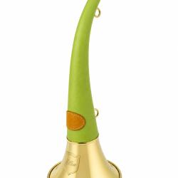 ELLESS - 165 - Trompe Ronde Cintr&eacute;e Pavillon 40 cm polie "DIANE 40 LUXE Vert Clair" - Embout Moyen