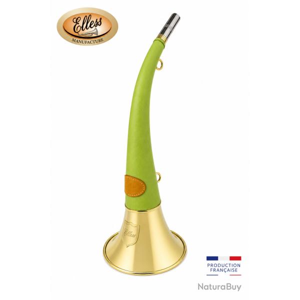 ELLESS - 165 - Trompe Ronde Cintr�e Pavillon 40 cm polie "DIANE 40 LUXE Vert Clair" - Embout Moyen
