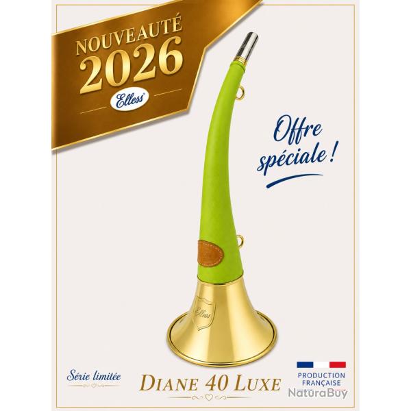 ELLESS - 165 - Trompe Ronde Cintr�e Pavillon 40 cm polie "DIANE 40 LUXE Vert Clair" - Embout Moyen