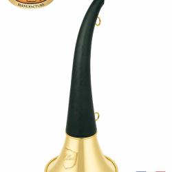 ELLESS - 165 - Trompe Ronde Cintr&eacute;e Pavillon 40 cm polie "DIANE 40 LUXE Vert Fonc&eacute;" - Embout Moyen