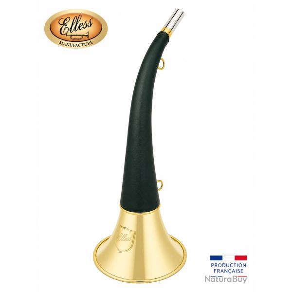 ELLESS - 165 - Trompe Ronde Cintr�e Pavillon 40 cm polie "DIANE 40 LUXE Vert Fonc�" - Embout Moyen