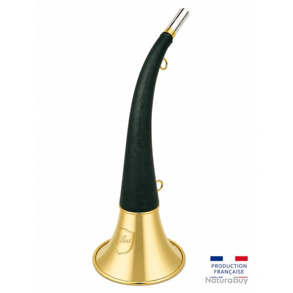 ELLESS - 165 - Trompe Ronde Cintr�e Pavillon 40 cm polie "DIANE 40 LUXE Vert Fonc�" - Embout Moyen