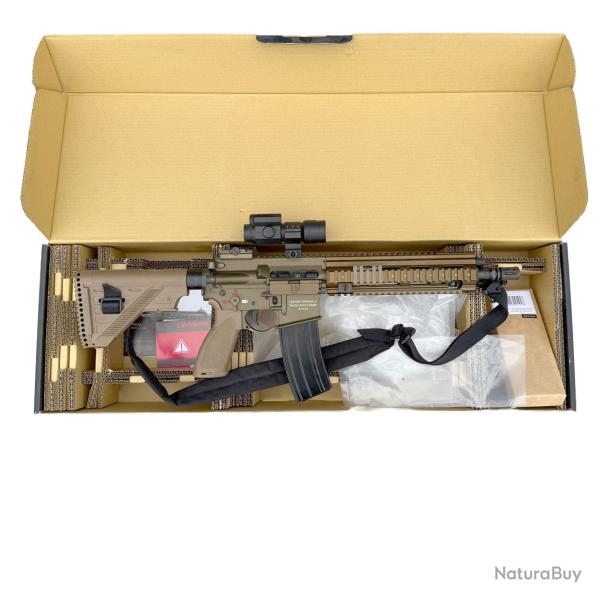 HK416 A5 UMAREX GBB R GAS AIRSOFT 6mm BB RAL 8000 + Second chargeur neuf - PRODUIT DE DEMO / VITRINE