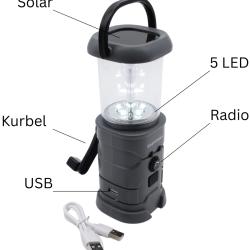EASYMAXX Radio/Lanterne Dynamo/Solaire/USB-A de Blackout