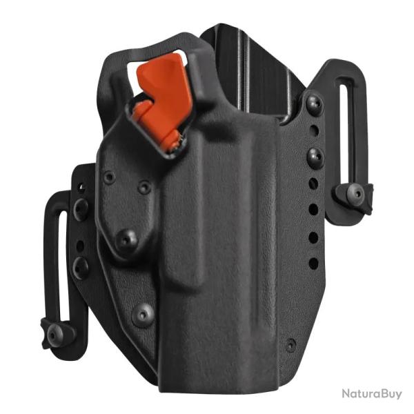 HOLSTER POLYMERE A RETENTION, SECURITE LTG PRO ORANGE - PDP 4.5''/5'' - DROITIER