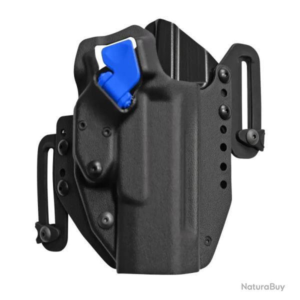 HOLSTER POLYMERE A RETENTION, SECURITE LTG PRO BLEUE - PDP 4.5''/5''- DROITIER