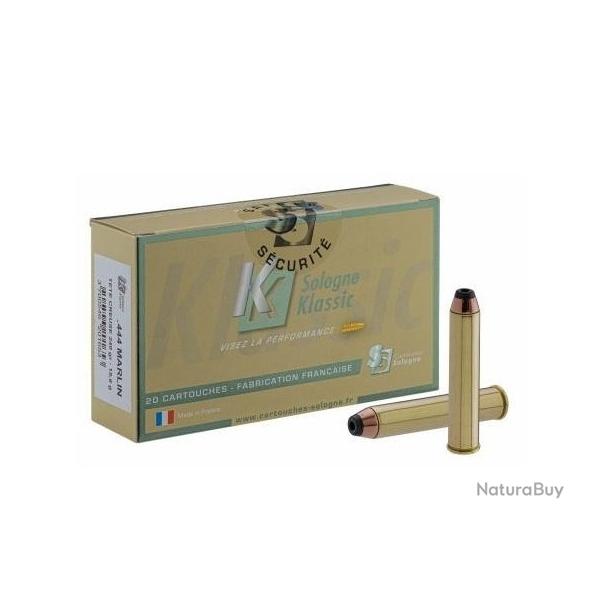 1 Boite de Balles Sologne 444 Marlin Tete Creuse 240gr