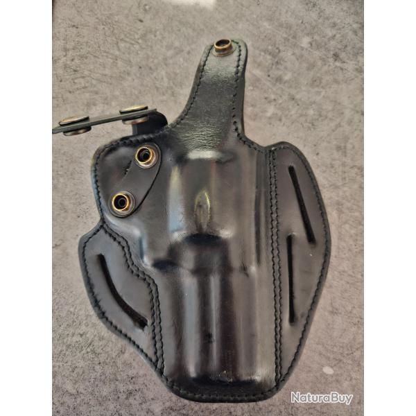 Holster -Etui anatomique - pour revolver Manurhin spF1 ou MR88 - canon 2 pouces