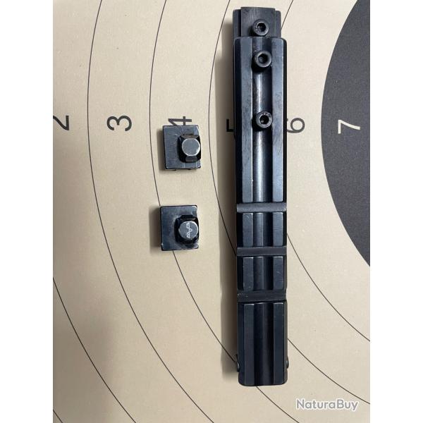 Rail eaw avec cales diff�rentes hauteurs