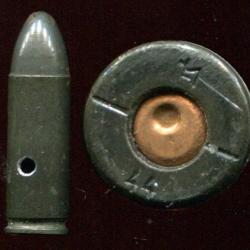 9 x 25 Mauser - RARE production HONGROISE de 1943 - &eacute;tui et balle acier - marquage : LM  43