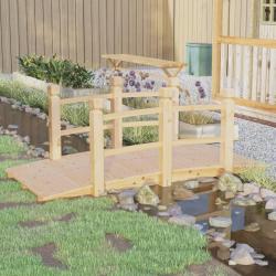 Pont de jardin avec garde-corps 150x67x56cm bois massif &eacute;pic&eacute;a