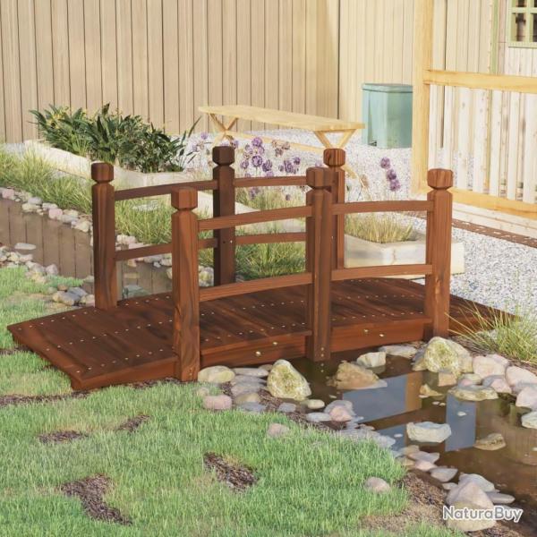 Pont de jardin avec garde-corps 150x67x56cm bois massif �pic�a