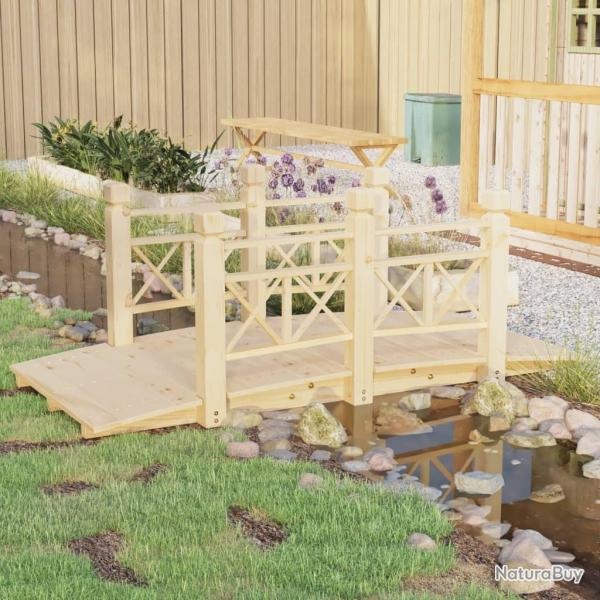 Pont de jardin avec garde-corps 150x67x56cm bois massif �pic�a