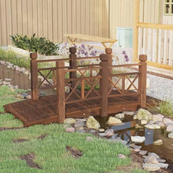 Pont de jardin avec garde-corps 150x67x56cm bois massif �pic�a