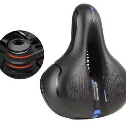 Selle de V&eacute;lo Confort XXL Respirante Route VTT VTC Absorption des Chocs imperm&eacute;able Bleu