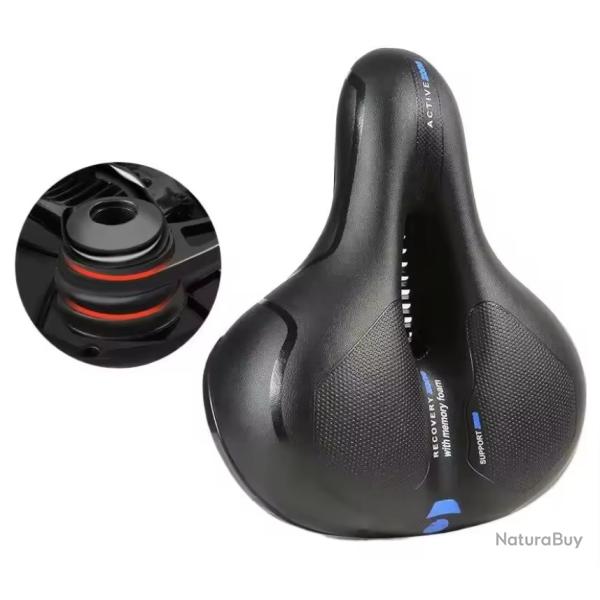 Selle de V�lo Confort XXL Respirante Route VTT VTC Absorption des Chocs imperm�able Bleu