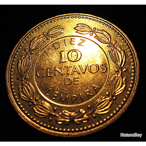honduras , piece de 10 centavos 1999 ttb+ diametre  26 mm