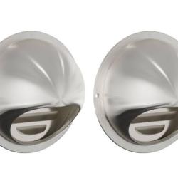 Couvre vent air acier inoxydable argent 100 mm anti pluie lot 2