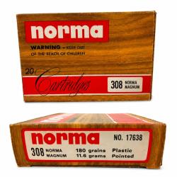 1 Boite de Balles Norma 308 Norma Magnum Pointe Plastique 180gr