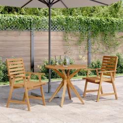 Ensemble &agrave; manger de jardin 3 pcs Bois d'acacia solide