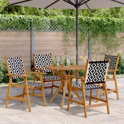 Ensemble &agrave; manger de jardin 5 pcs Bois d'acacia solide