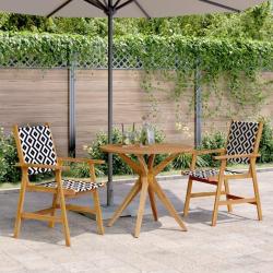 Ensemble &agrave; manger de jardin 3 pcs Bois d'acacia solide