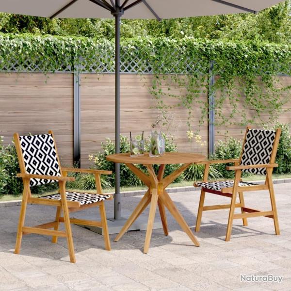 Ensemble � manger de jardin 3 pcs Bois d'acacia solide