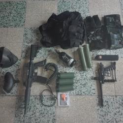 Pack Paintball Complet Pr&ecirc;t &agrave; Jouer - 2 Lanceurs (Tippmann Bravo One + Spyder Fenix)