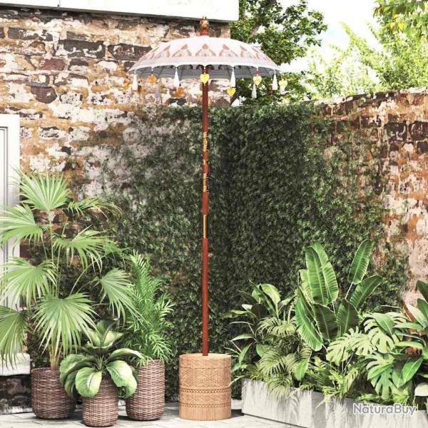 Parasol balinais Cr�me 125 x 125 x 260 cm