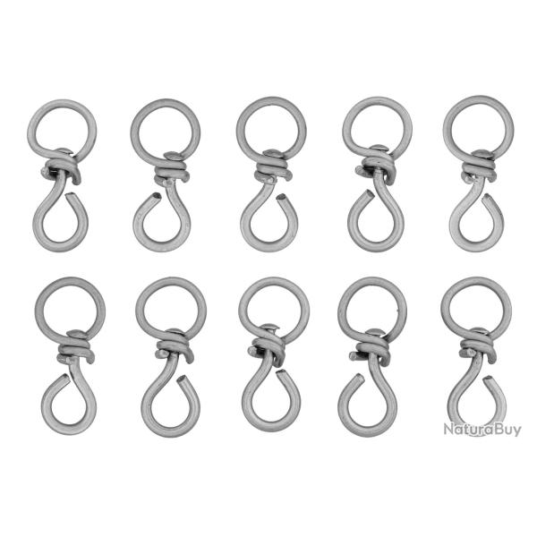 LOT DE 10 TOURILLONS EMERILLON INOX POUR APPELANT