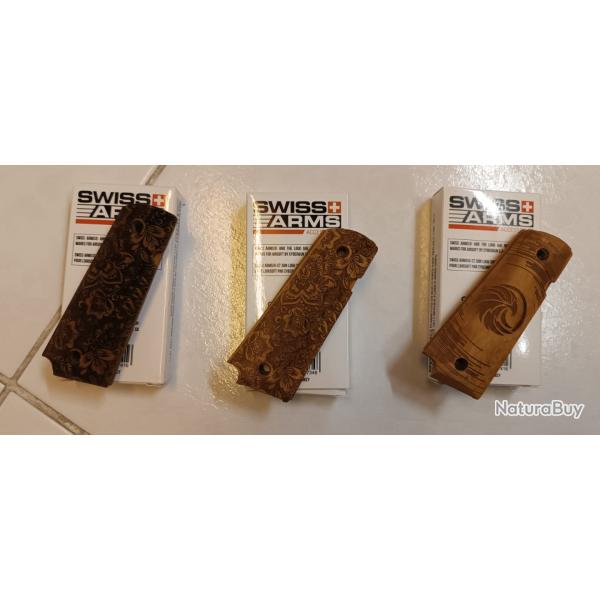 Plaquettes bois pour grip colt 1911