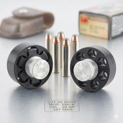 OP ACC - LOT DE 2 SPEEDLOADERS H.K.S MODELE 586 CALIBRE 38SP/357MAG POUR SMITH&WESSON/RUGER
