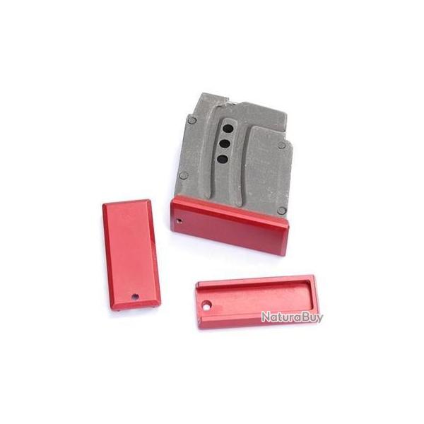 OP ACC - FOND DE CHARGEUR ALUMINIUM ANODISE ROUGE POUR CZ 452/455/453 22LR