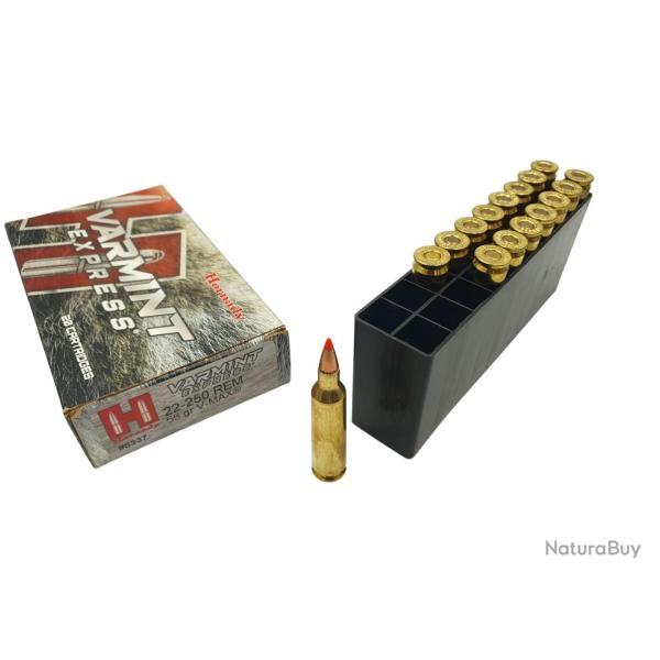 DESTO AMMO - BOITE DE 16 CARTOUCHES HORNADY 22-250 V-MAX 55Gr