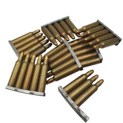 DESTO AMMO - LOT DE 33 CARTOUCHES MILITAIRE SPECIAL TIR REDUIT CAL.6.5x55SE AVEC CLIP