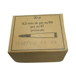 DESTO AMMO - LOT DE 20 MUNITIONS SURPLUS MILITAIRE 6.5x55SE EN BOITE D'ORIGINE