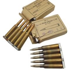 DESTO AMMO - LOT DE 30 MUNITIONS SURPLUS MILITAIRE 6.5x55SE AVEC CLIP