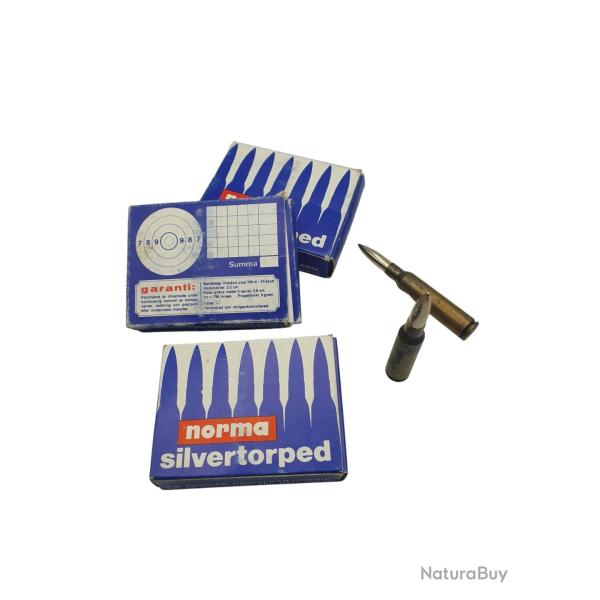 DESTO AMMO - LOT DE 30 CARTOUCHES NORMA 6.5x55SE SILVERTORPED 139Grs