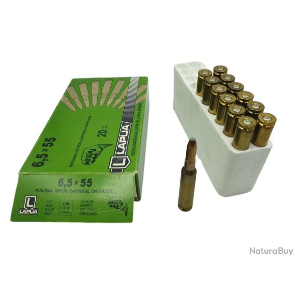 DESTO AMMO - BOITE DE 13 MUNITIONS LAPUA CAL.6.5X55SE SOFT POINT 155Grs