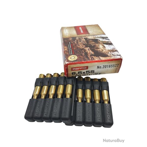 DESTO AMMO - BOITE DE 10 MUNITIONS NORMA CAL.6.5X55SE ALASKA 156GrS